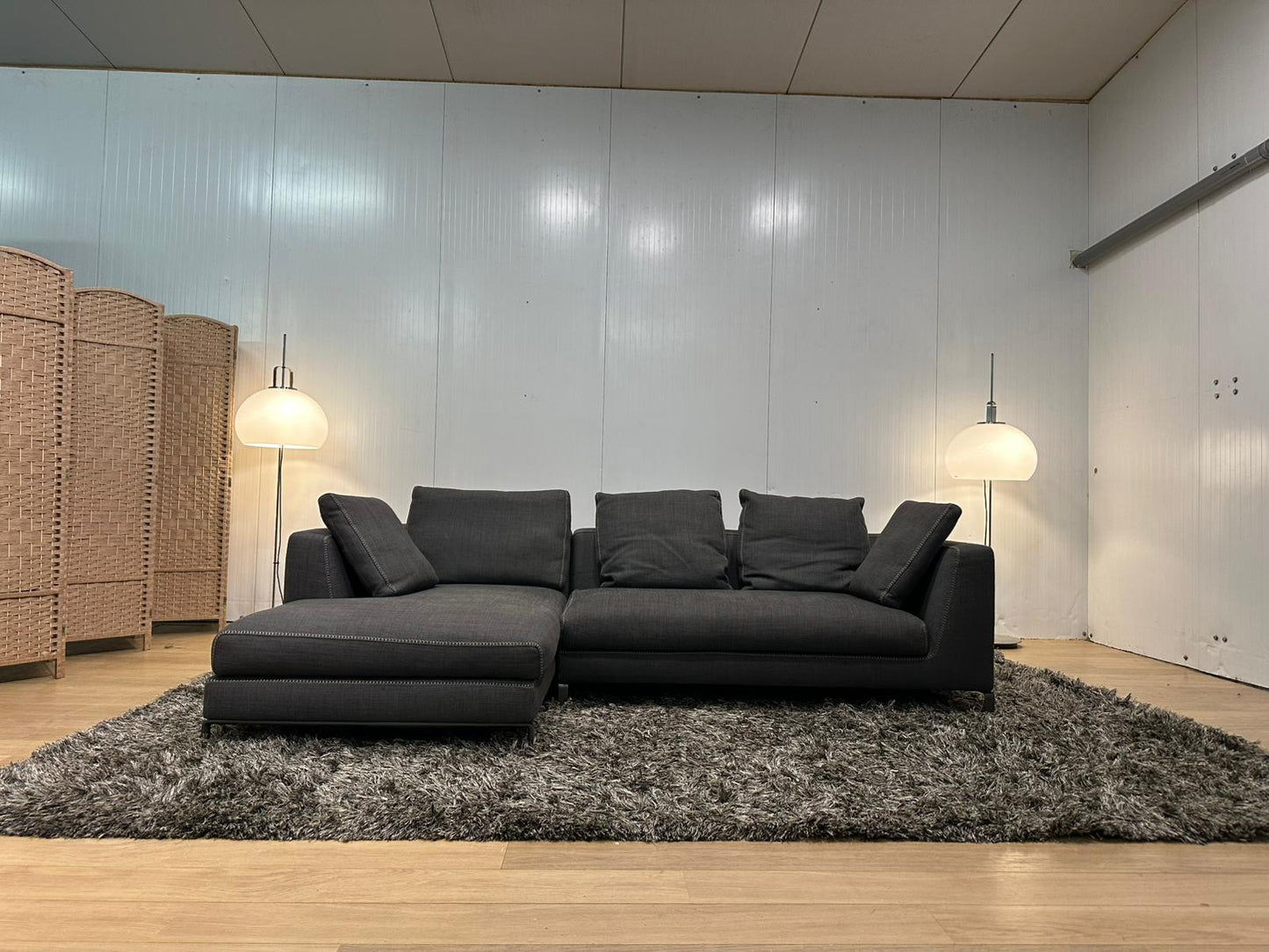 B&B Italia Ray Hoekbank Antraciet + Optioneel Tapijt