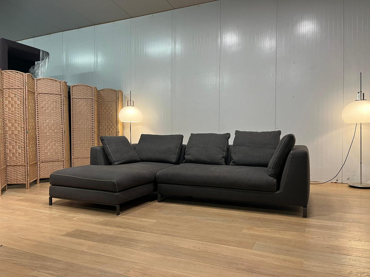 B&B Italia Ray Hoekbank Antraciet + Optioneel Tapijt