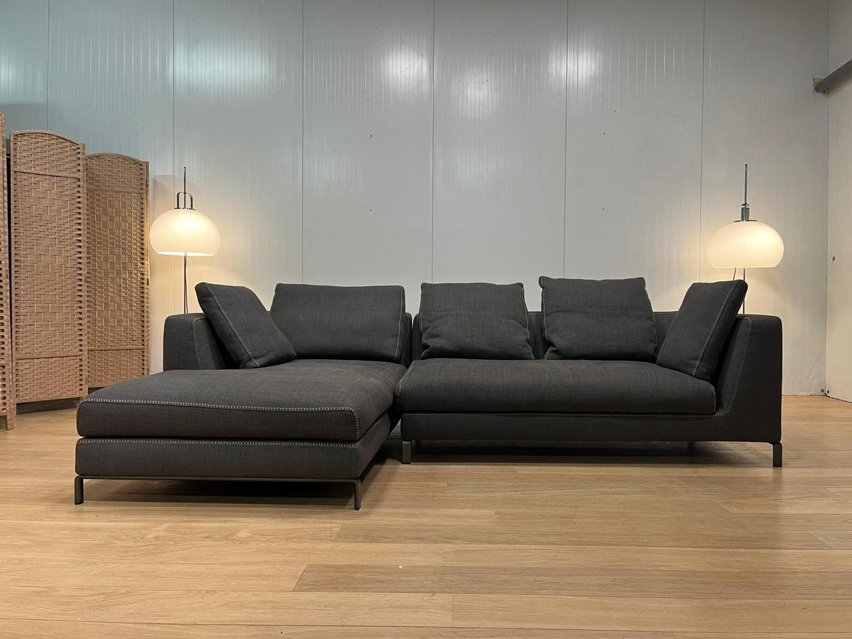 B&B Italia Ray Hoekbank Antraciet + Optioneel Tapijt