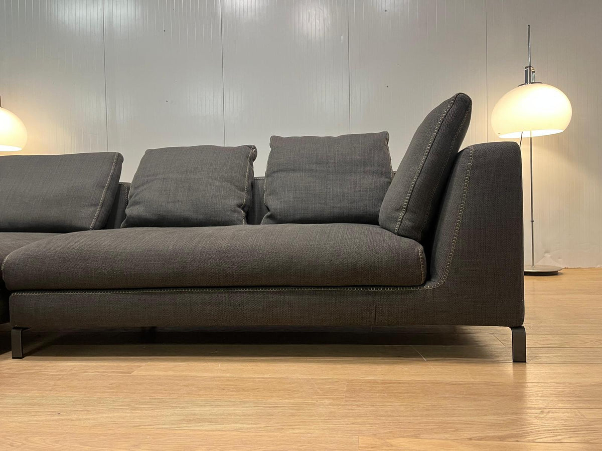 B&B Italia Ray Hoekbank Antraciet + Optioneel Tapijt