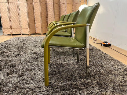 ZGAN Leolux Cimaronne Eetkamerstoelen Groen (4 stuks)