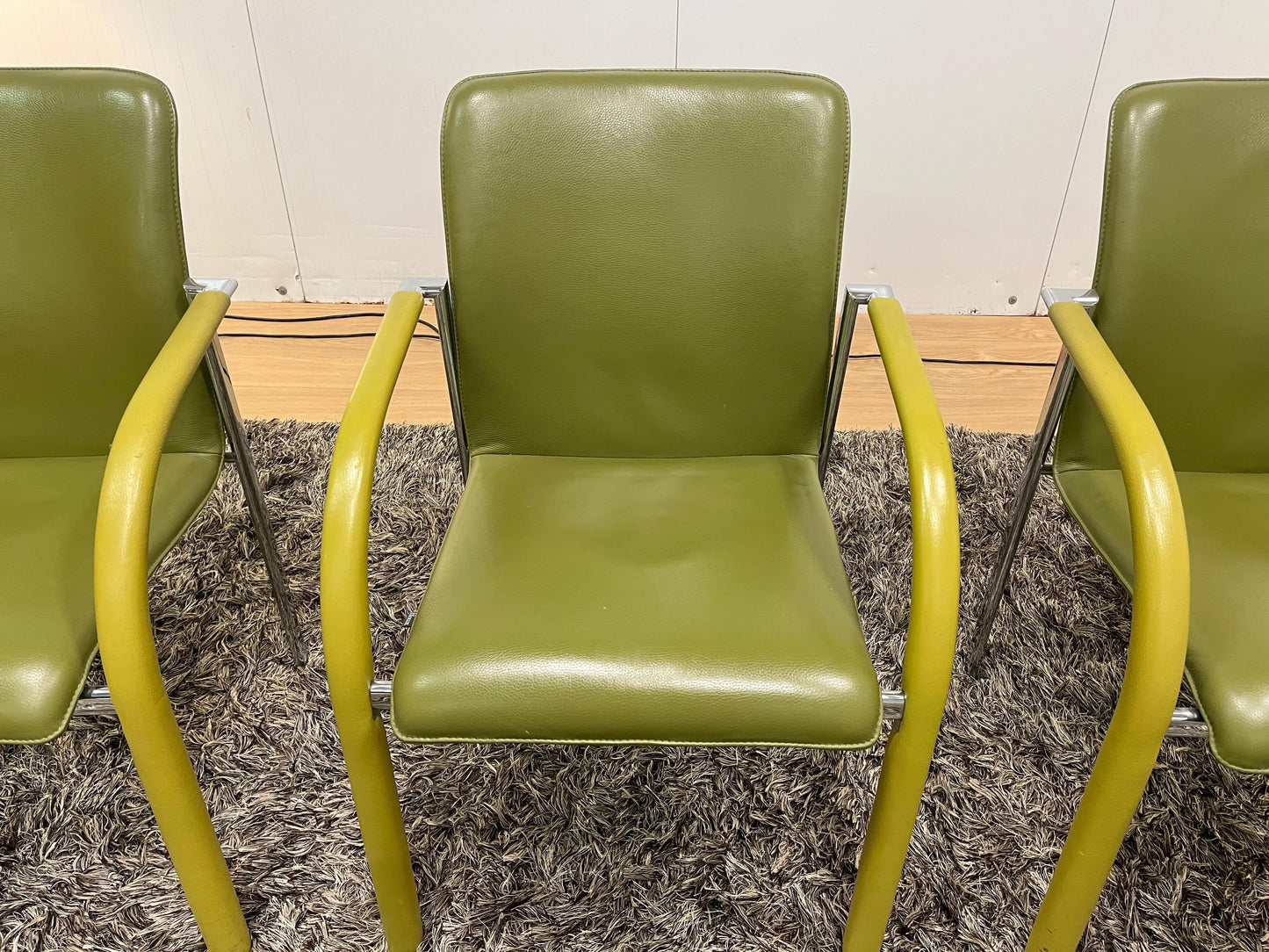 ZGAN Leolux Cimaronne Eetkamerstoelen Groen (4 stuks)