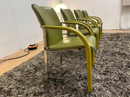 ZGAN Leolux Cimaronne Eetkamerstoelen Groen (4 stuks)