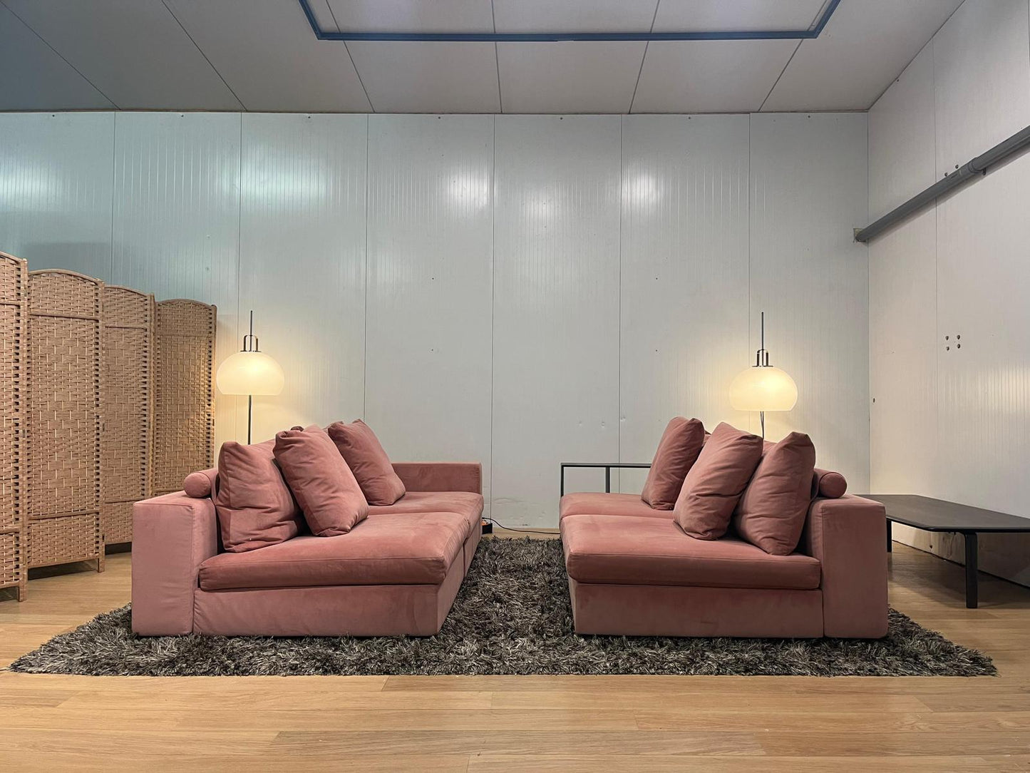 Flexform Groundpiece 4-delig met bookcase – Roze fluweel