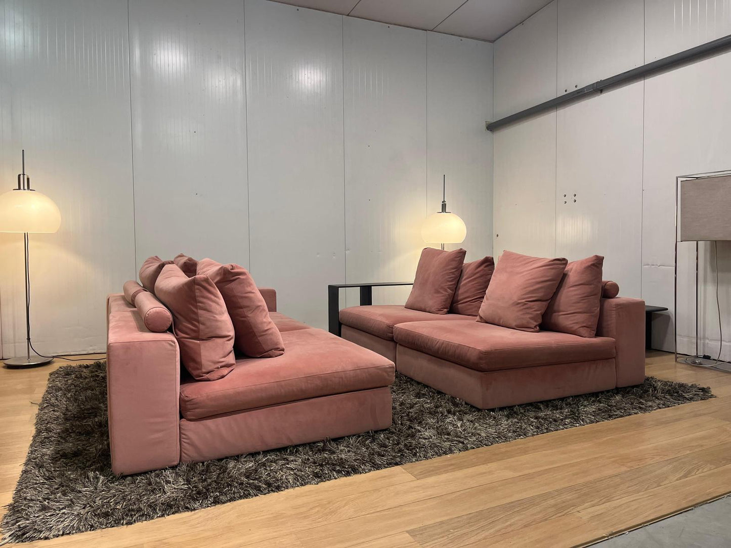 Flexform Groundpiece 4-delig met bookcase – Roze fluweel