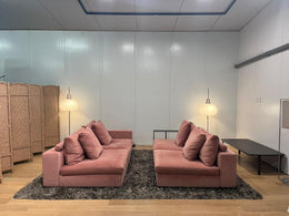 Flexform Groundpiece 4-delig met bookcase – Roze fluweel