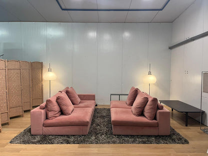 Flexform Groundpiece 4-delig met bookcase – Roze fluweel