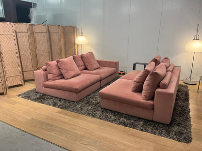 Flexform Groundpiece 4-delig met bookcase – Roze fluweel