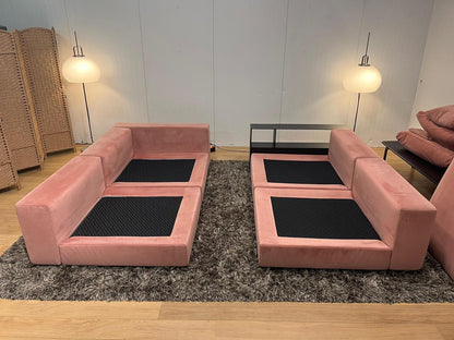 Flexform Groundpiece 4-delig met bookcase – Roze fluweel