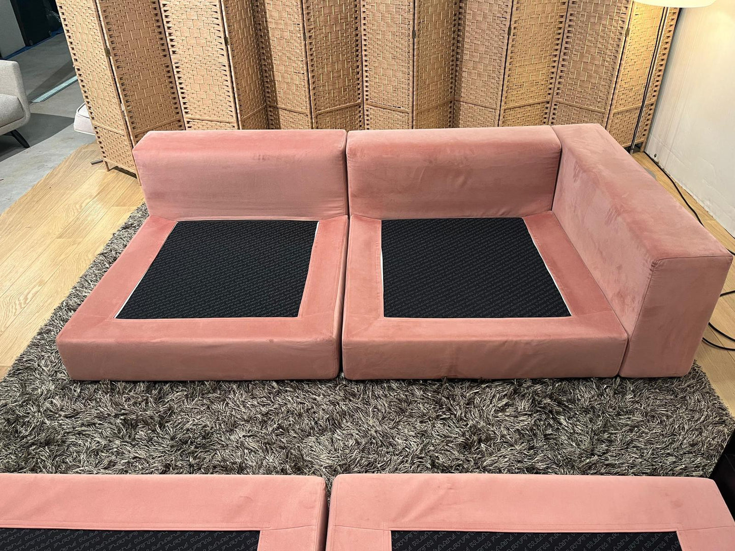 Flexform Groundpiece 4-delig met bookcase – Roze fluweel