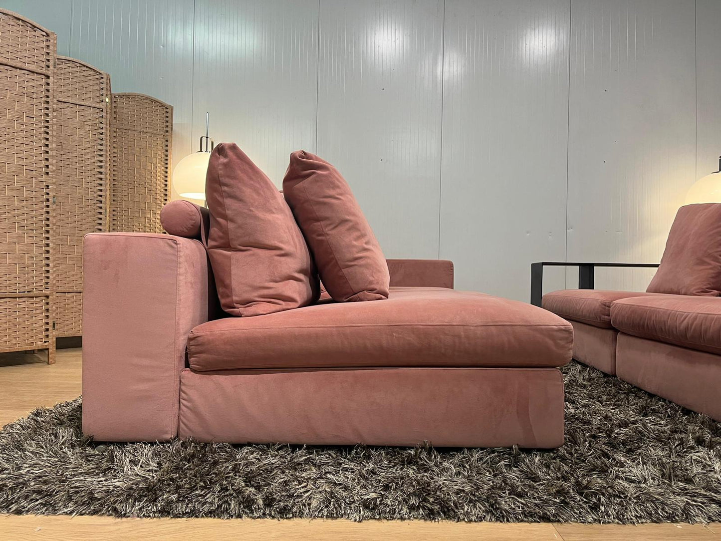 Flexform Groundpiece 4-delig met bookcase – Roze fluweel