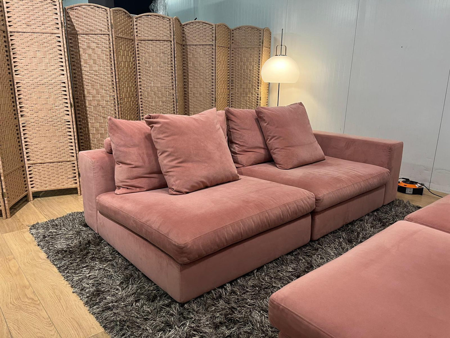 Flexform Groundpiece 4-delig met bookcase – Roze fluweel