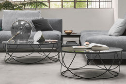 Rolf Benz 8870 Salontafel Zwart Ø80 – Parsolglas