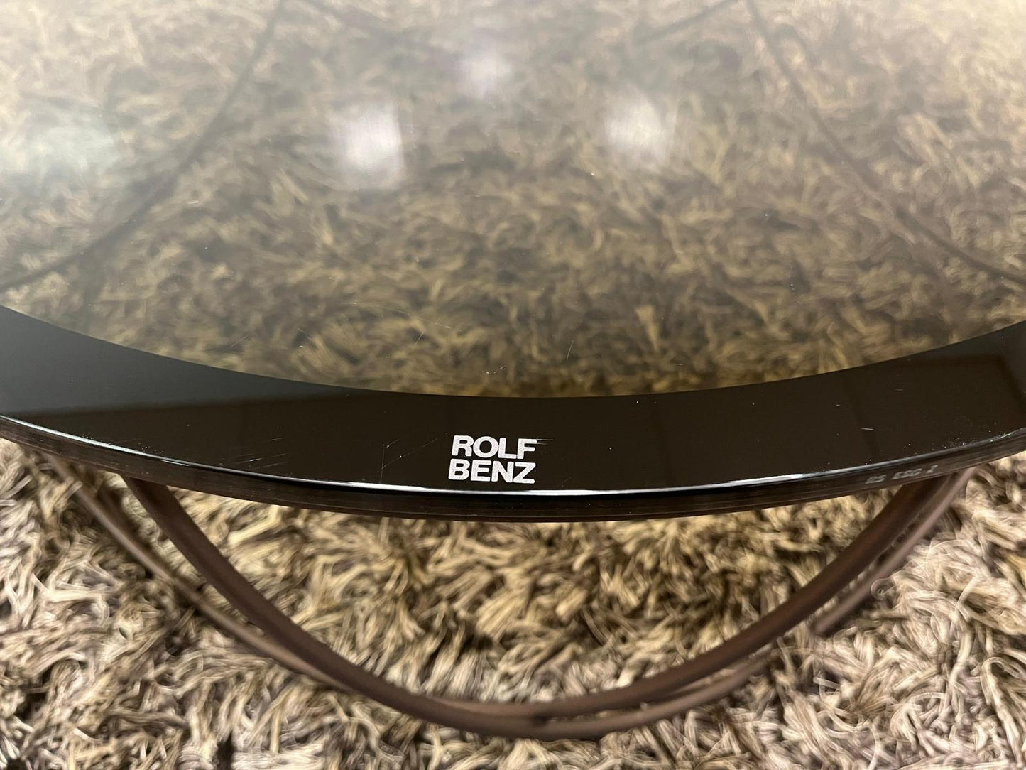 Rolf Benz 8870 Salontafel Zwart Ø80 – Parsolglas