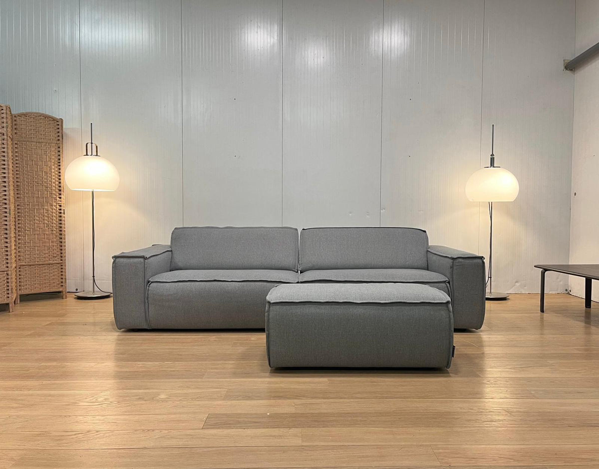 ZGAN Fest Amsterdam 3-Zits Bank + Hocker - KVADRAT Grijs