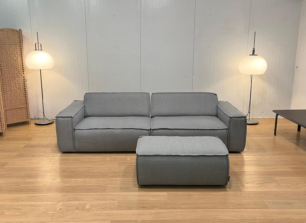 ZGAN Fest Amsterdam 3-Zits Bank + Hocker - KVADRAT Grijs
