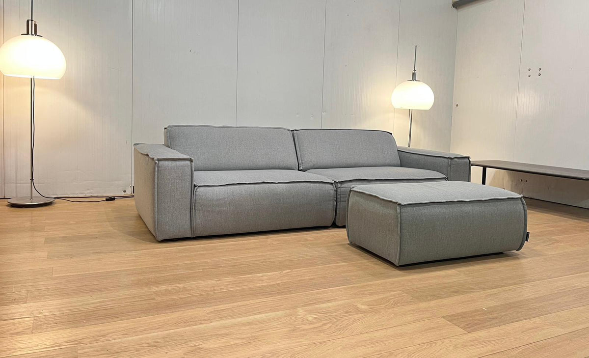ZGAN Fest Amsterdam 3-Zits Bank + Hocker - KVADRAT Grijs