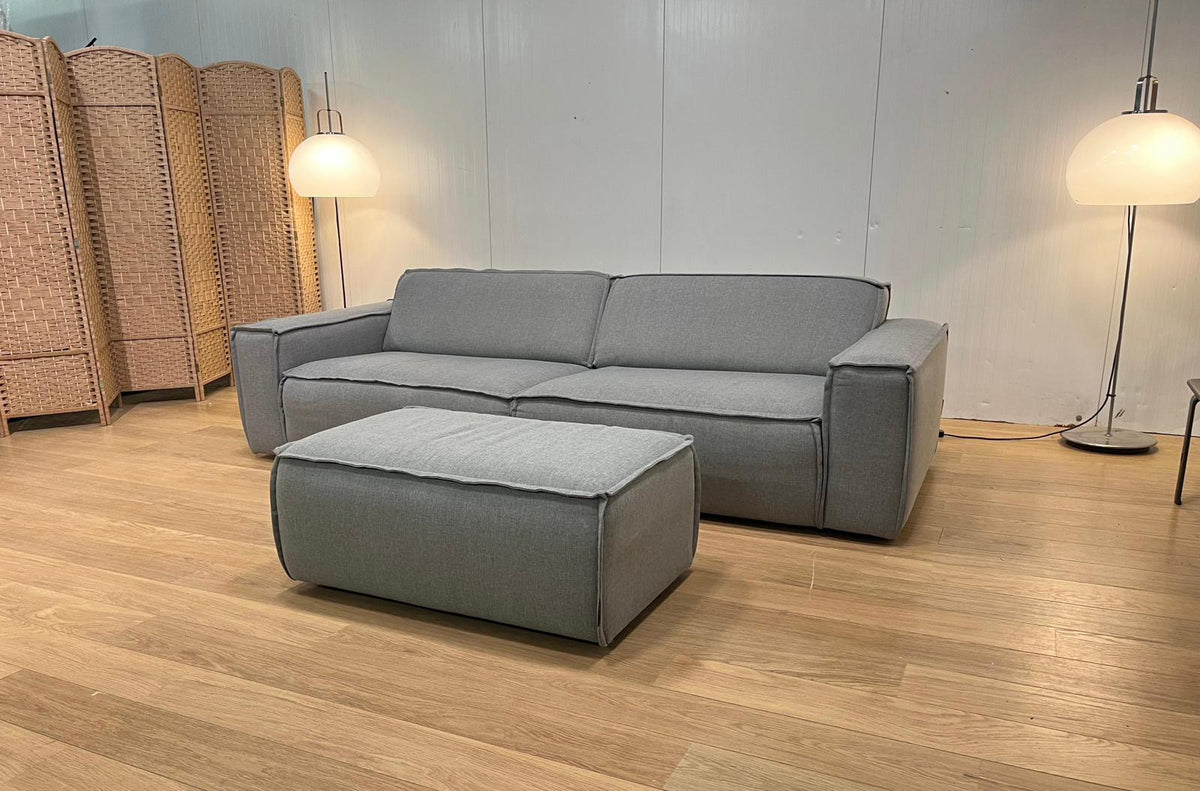 ZGAN Fest Amsterdam 3-Zits Bank + Hocker - KVADRAT Grijs