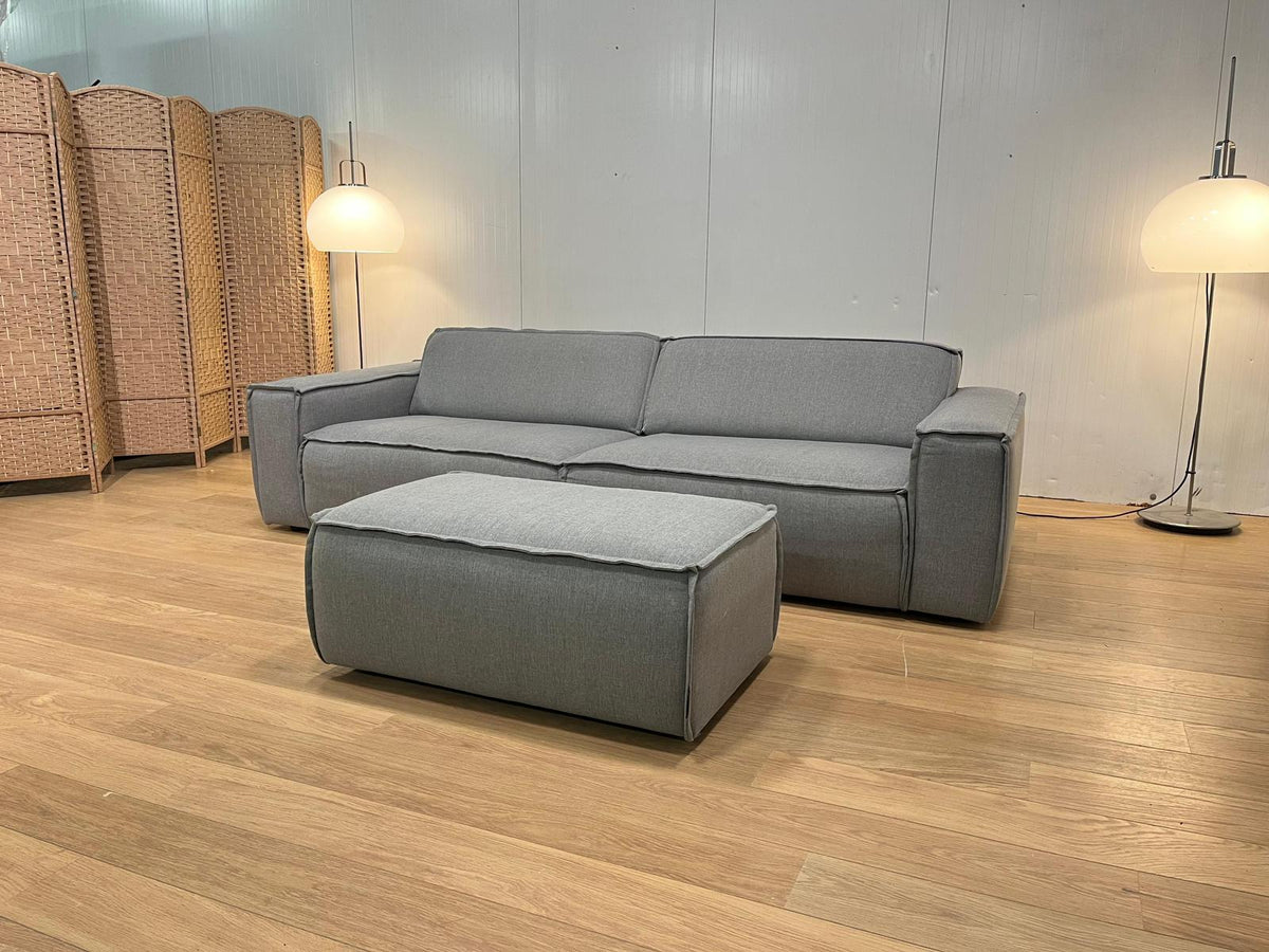 ZGAN Fest Amsterdam 3-Zits Bank + Hocker - KVADRAT Grijs