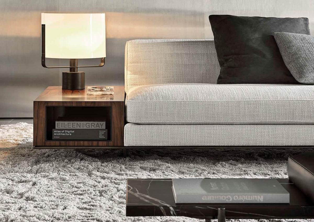 Nieuwstaat Minotti Roger 2 zits met kast – NP €9.000