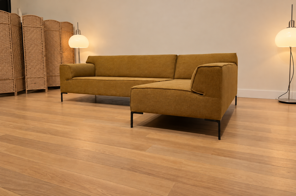NIEUW Design on Stock Bloq Hoekbank Okergeel + GARANTIE