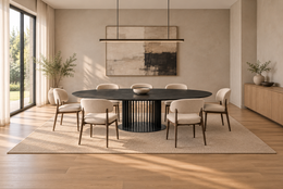 ZGAN Van der Donk Bas Eetkamertafel Zwart + GARANTIE