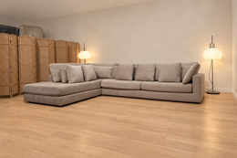 NIEUW Linteloo Mauro Hoekbank Beige + GARANTIE | NP €14.500