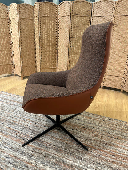 Rolf Benz Meg Draaifauteuil Leder – NP €2.250