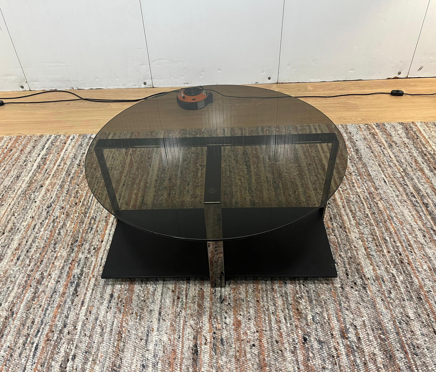 Minotti Low Console Glazen Salontafel