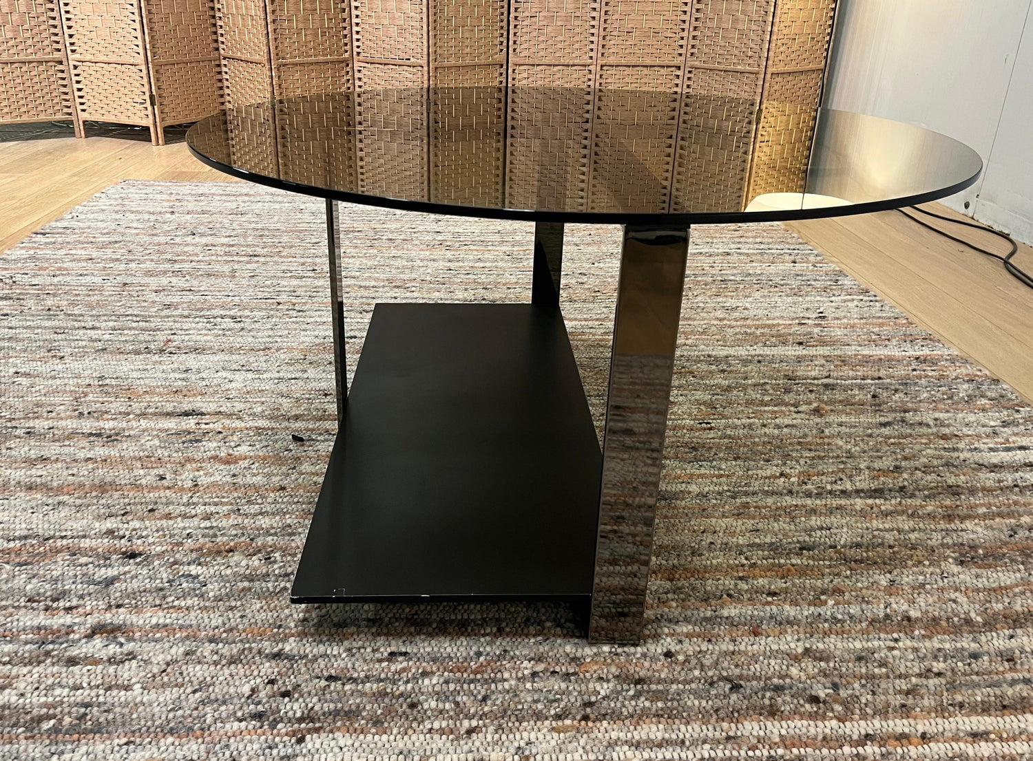 Minotti Low Console Glazen Salontafel
