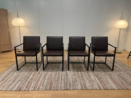 NIEUWSTAAT 4x Leolux Window Eetkamerstoel Leer