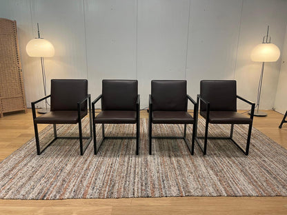 NIEUWSTAAT 4x Leolux Window Eetkamerstoel Leer