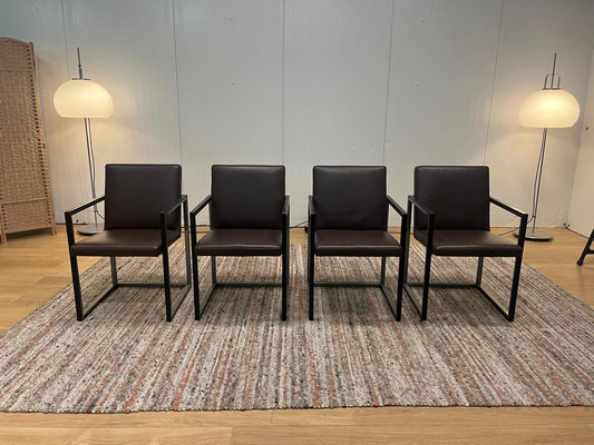 NIEUWSTAAT 4x Leolux Window Eetkamerstoel Leer