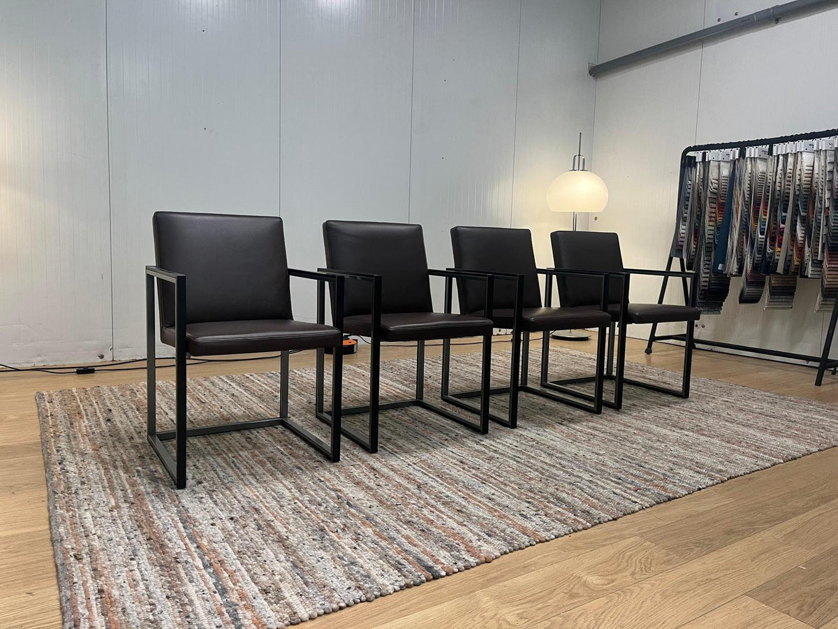 NIEUWSTAAT 4x Leolux Window Eetkamerstoel Leer