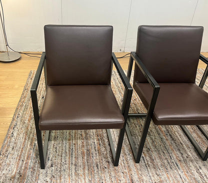 NIEUWSTAAT 4x Leolux Window Eetkamerstoel Leer