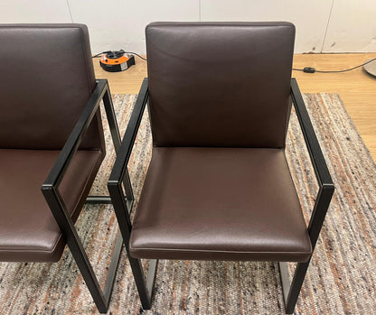 NIEUWSTAAT 4x Leolux Window Eetkamerstoel Leer