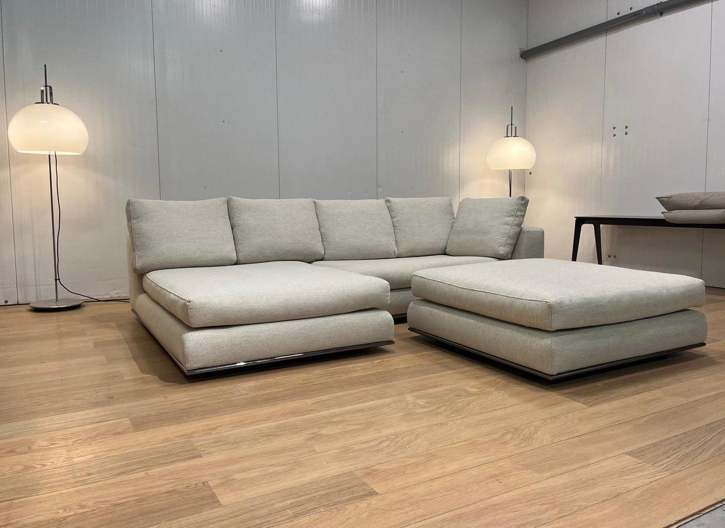 Minotti Hamilton Hoekbank + Hocker | Garantie | NP €19.500