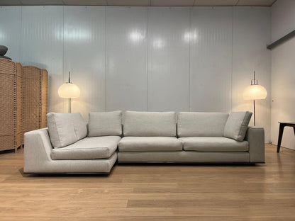 Nieuw gestoffeerde Minotti Hamilton Hoekbank & Hocker