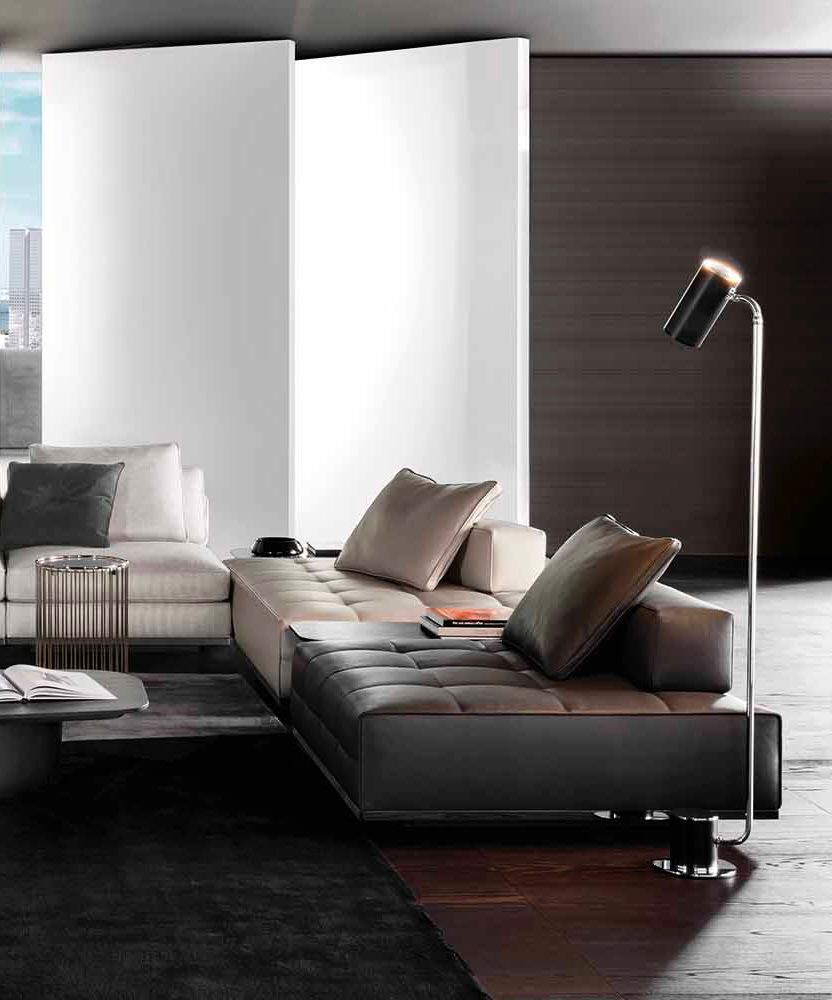 NIEUW Minotti Lawrence 2x Element Leer + GARANTIE