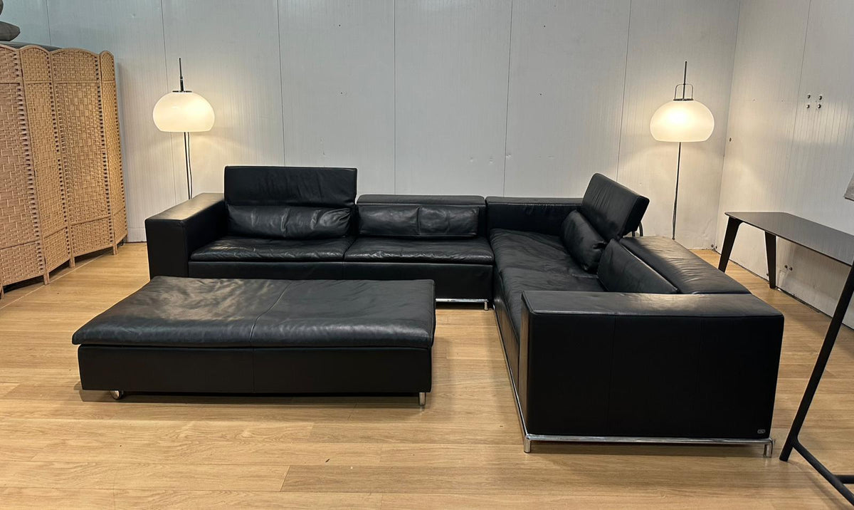 ZGAN De Sede DS-7 Hoekbank + Hocker + GARANTIE – NP: €23.100
