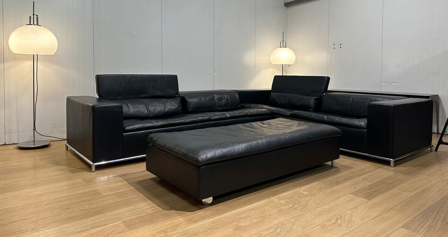 ZGAN De Sede DS-7 Hoekbank + Hocker + GARANTIE – NP: €23.100