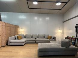 NIEUWSTAAT Minotti Granville Hoekbank NP €30.000 + GARANTIE