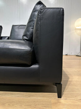 ZGAN Minotti Andersen Hoekbank Zwart Leer NP €27.5k