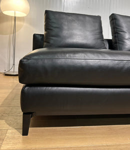 ZGAN Minotti Andersen Hoekbank Zwart Leer NP €27.5k