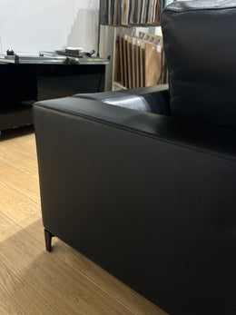 ZGAN Minotti Andersen Hoekbank Zwart Leer NP €27.5k