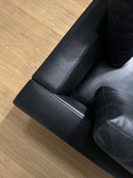 ZGAN Minotti Andersen Hoekbank Zwart Leer NP €27.5k