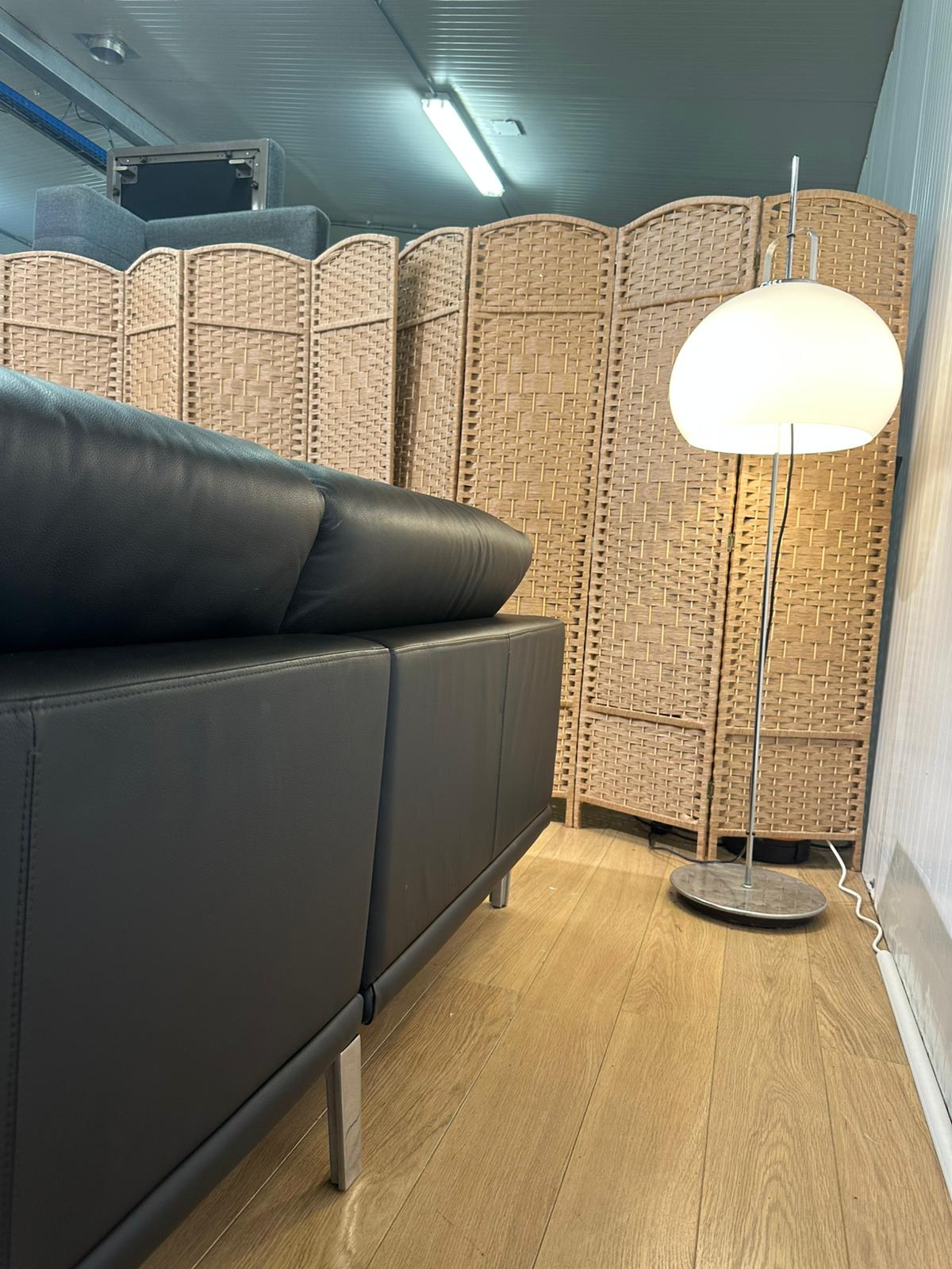 Leolux Bellice Hoekbank Zwart Leer – Nieuwstaat