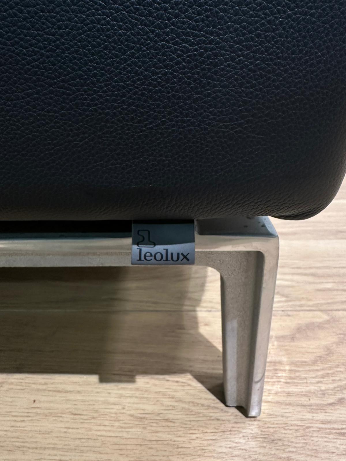 Leolux Bellice Hoekbank Zwart Leer – Nieuwstaat