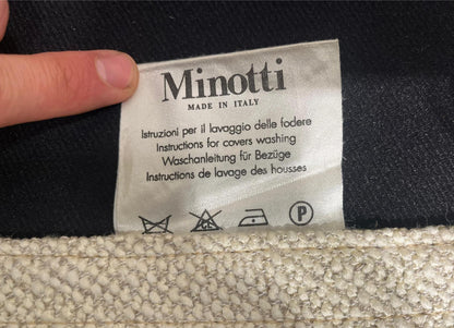 Minotti Hamilton Hoekbank + Hocker – Ecru Bouclé | Refurbished
