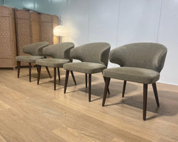 NIEUWSTAAT Minotti Dining Chairs Beige/Taupe Set 4